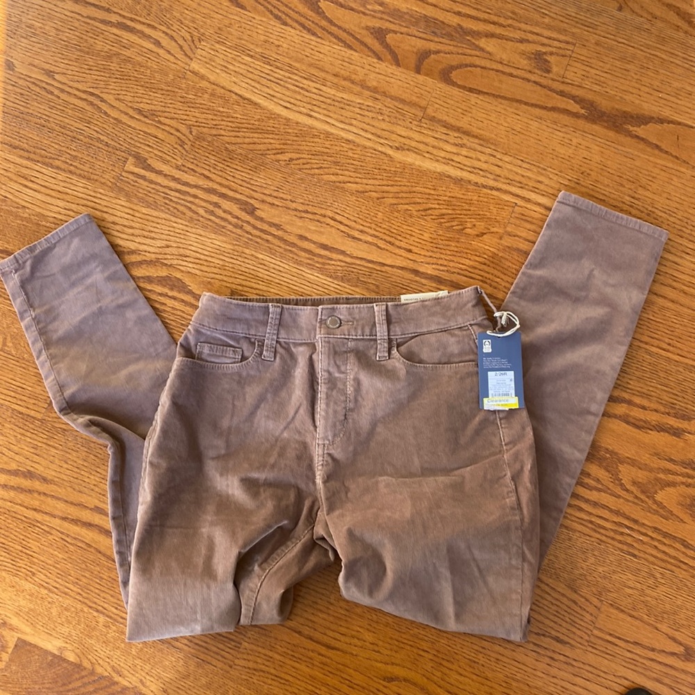 High-rise skinny corduroy pants